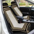 thumbnail image 5 of Black Gold Marble Car Seat Cover Set Auto Front Bucket Cushion Protect Accessories 2 Piece, 5 of 6