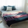 thumbnail image 4 of Farmhouse Mountain Blanket Soft Cozy Warm Throw Blanket for Couch, Plush Fuzzy Flannel Fleece Blankets for Sofa, Country Cabin Nature Sunrise Forest Bed Blankets Lightweight Gifts for Women, 30"x40", 4 of 9