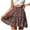 Brown, variant on Ohufall Flowy Mini Skirts for Women Plus Size Summer Solid Casual Tiered A-Line Ruffle Swing Beach Short Skirt Fashion Pleated Drawstring Elastic High Waist Short Skirts