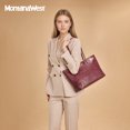 thumbnail image 5 of Montana West Tote Bags for Women Purses and Ladies Handbags Medium Size Shoulder Bags with Zipper,Purple, 5 of 6