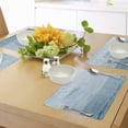 thumbnail image 4 of Ambesonne Nautical Place Mats Set of 4, Calm Sea Paradise, Standard Size, Pale Blue, 4 of 6