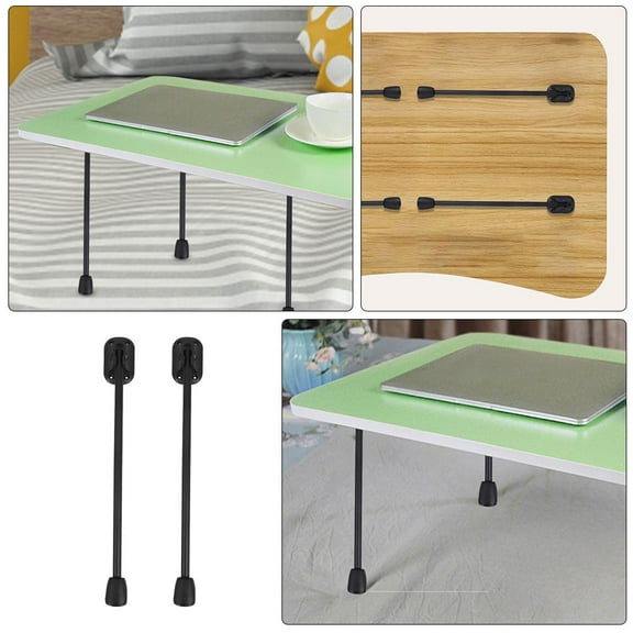 WRITWAA 4-Pack Heavy Duty Black Metal Folding Table Legs Brackets for Support on Home, Office, and Multi-Purpose Tables