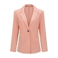 thumbnail image 4 of Women's 2 Piece Business Suit Set Lapel Single-breasted Polyester Suit Jacket With Straight Trousers, 4 of 5