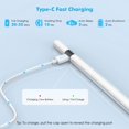 thumbnail image 7 of MoKo Stylus Pen for iPad,Alternative to Apple Pencil USB-C,35 Mins Fast Charging Apple iPad 10th Gen Pencil Compatible with iPad Pro 12.9/11", iPad Air 6/5/4/3,iPad 10/9/8/7/6,White, 7 of 7