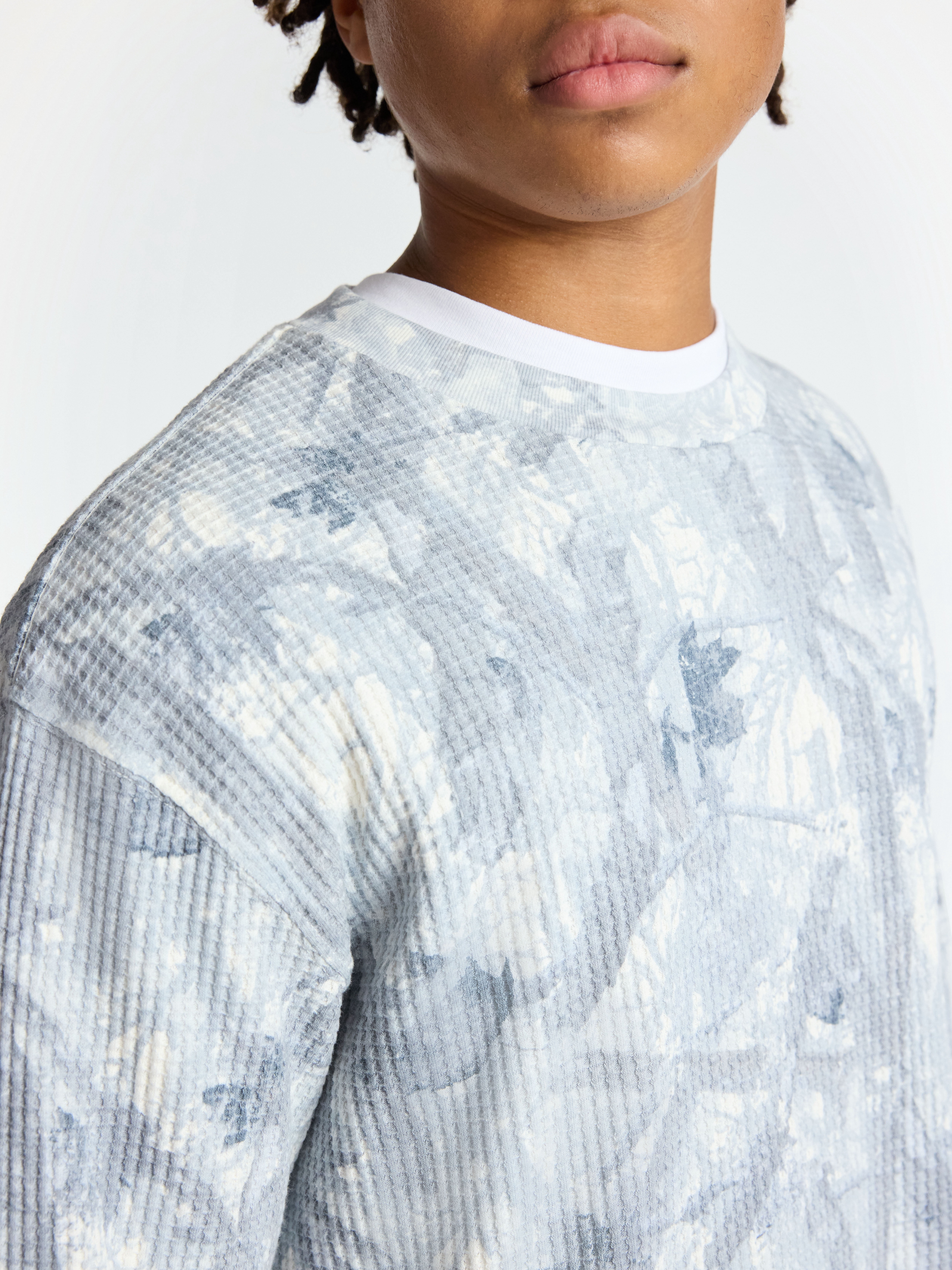 No Boundaries Thermal Tee with Long Sleeves, Men's & Big Men's