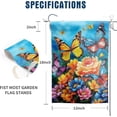 thumbnail image 2 of Summer Garden Flags 12x18 Double Sided Spring Butterfly Garden Flag Flower Welcome Flags for Outside Floral Yard Flags Outdoor Front Porch Decor, 2 of 6