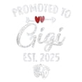 thumbnail image 2 of Promoted to Gigi Est 2025 Funny First Time Mother's T-Shirt - 100% Women's Casual Tee with Heart & Footprint Design, Everyday Tee | Playful Print Tee | 100% Shirt, Cute T Shirts, 2 of 7