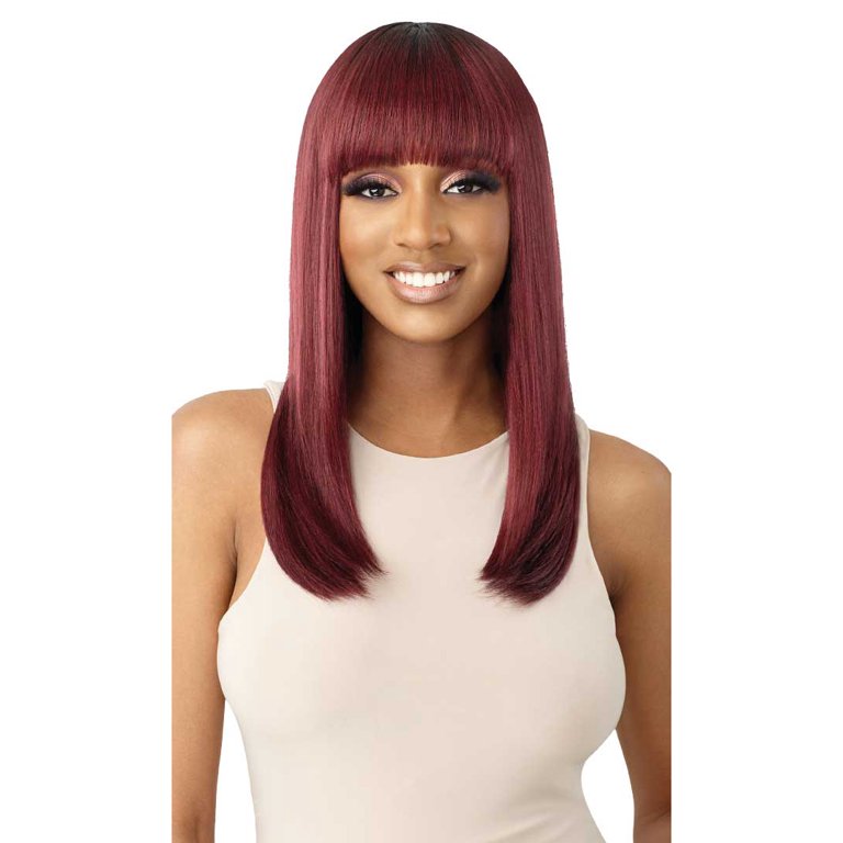 Outre Wigpop Synthetic Full Wig TASSIE Color DR CHERRY WINE