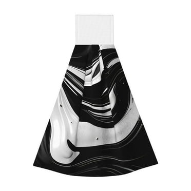 Bixox Abstract Black White Swirls Print Hand Towels for Bathroom Kitchen Fingertip Towel Fast Drying Washcloth for Bathroom Kitchen Home Decor