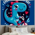 thumbnail image 2 of Autua Dinosaur Riding Bicycle Tapestry Wall Hanging Unique Style Graphic Tapestries for Home Wall Decor Living Room Bedroom Dorm Gift 60x50inch, 2 of 6