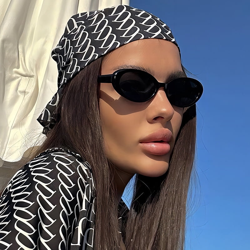 Polarized Retro Oval Sunglasses for Women Small 90s Vintage Trendy Teumire Retro Oval Sunglasses for Women Men Vintage 90s  main image 2