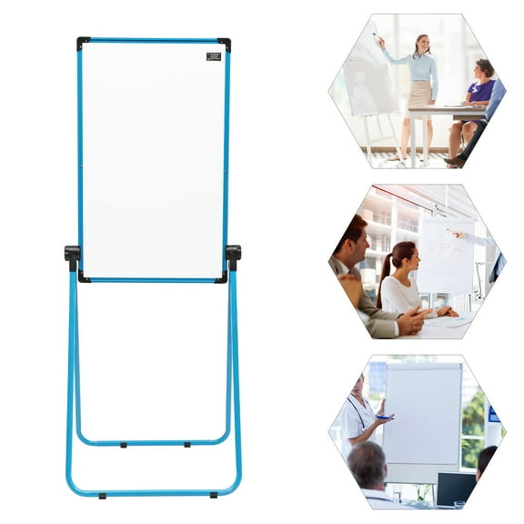 36*24 inch Stand White Board 360° Rotatable Design Double-sided Writable Whiteboard Magnetic Dry Erase Board U-shaped Foldable Whiteboard Free Standing Mounting Type