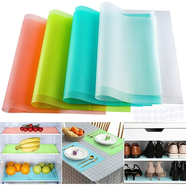 8 Pack Refrigerator Liners, 17.7 X 12 Inch Fridge Liner Mats Washable  Refrigerator Shelf Liners Can Be Cut For Glass Shelves Kitchen Cabinet  Drawer