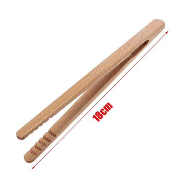 Bamboo Tongs,7 inch Wooden Toaster Tongs with Anti-Slip Design,Reusable Bamboo Toast Tongs, Wooden Tongs,Mini Bamboo Tongs for Cooking Toast Bread Pickles Tea Kitchen Tongs