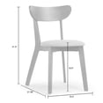 thumbnail image 4 of Set of 2 Amie Gray Backless Dining Chair with Gunmetal Gray Frame, 4 of 8