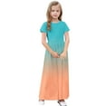 thumbnail image 5 of JoyHoop Girls Maxi Dress Short Sleeve Casual Holiday Dress with Pockets for 4-13 Years, 5 of 9