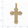 thumbnail image 2 of 14K Yellow Gold Gold Polished Large Rope Frame Filigree Cross Pendant, 2 of 2