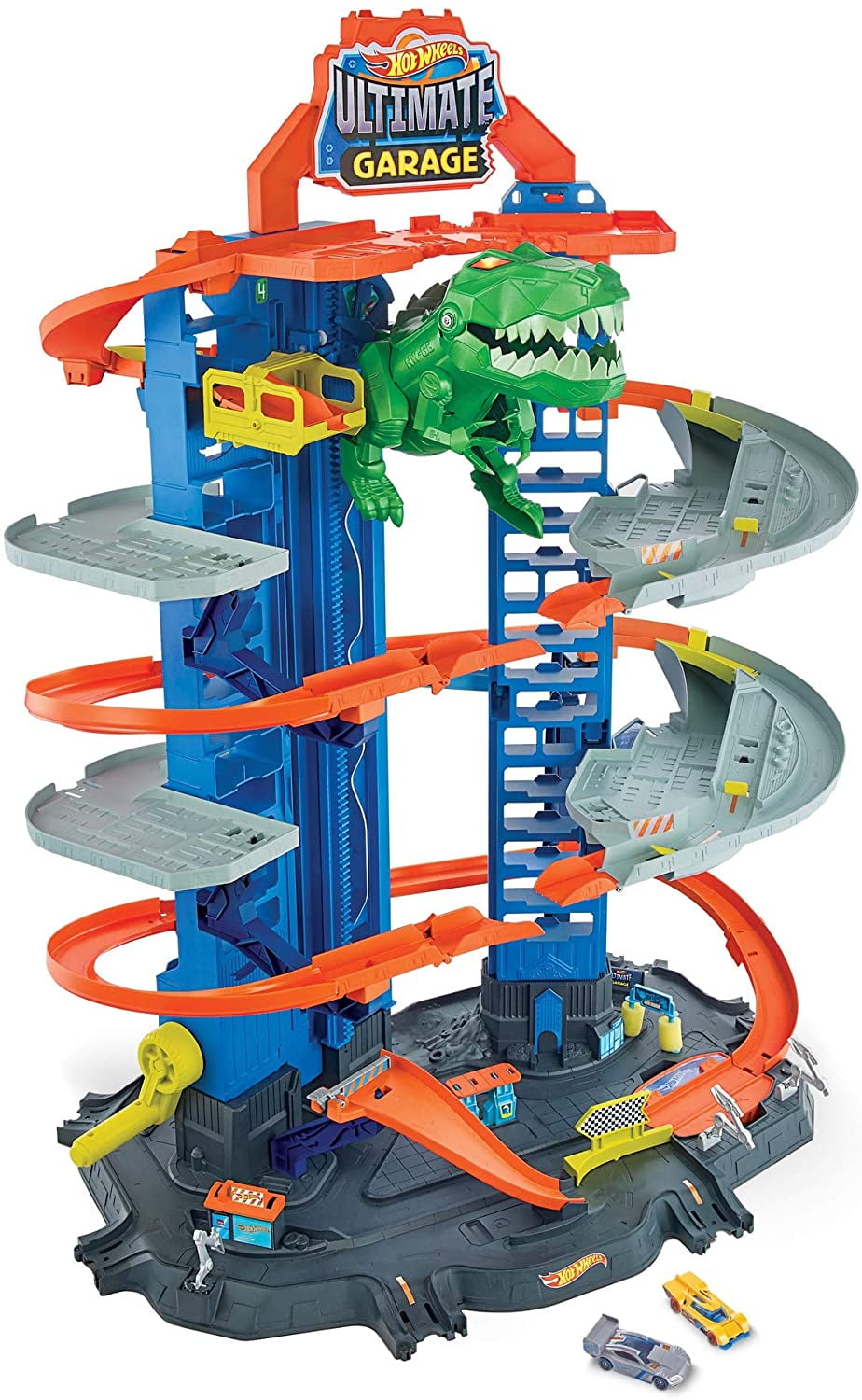 Hot Wheels FTB69 City Garage with Loops and Shark, Connectable Play Set wit