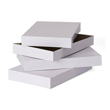 American Greetings 14.75" x 9.5" Solid White Shirt Gift Boxes for Christmas, All Occasions (3-Count)