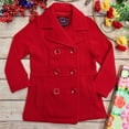 thumbnail image 2 of Unik Girl's Fleece Coat, Red Size Large (9/10), 2 of 3