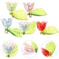 thumbnail image 3 of Shisuyan 10Pcs Flower Shaped Beads Flower Charms DIY Bracelet Phone Chain Making Beads, 3 of 8