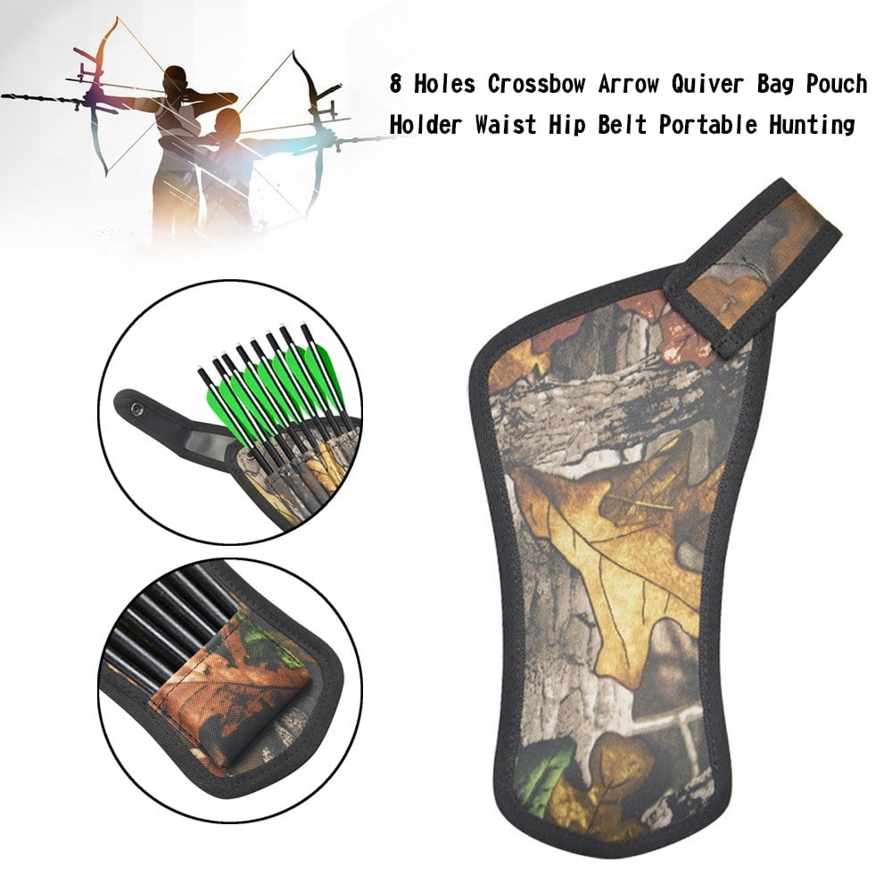 Arrow Quiver Bow Holder Back Hip Carry Bag Pouch Target Shooting Hunting 