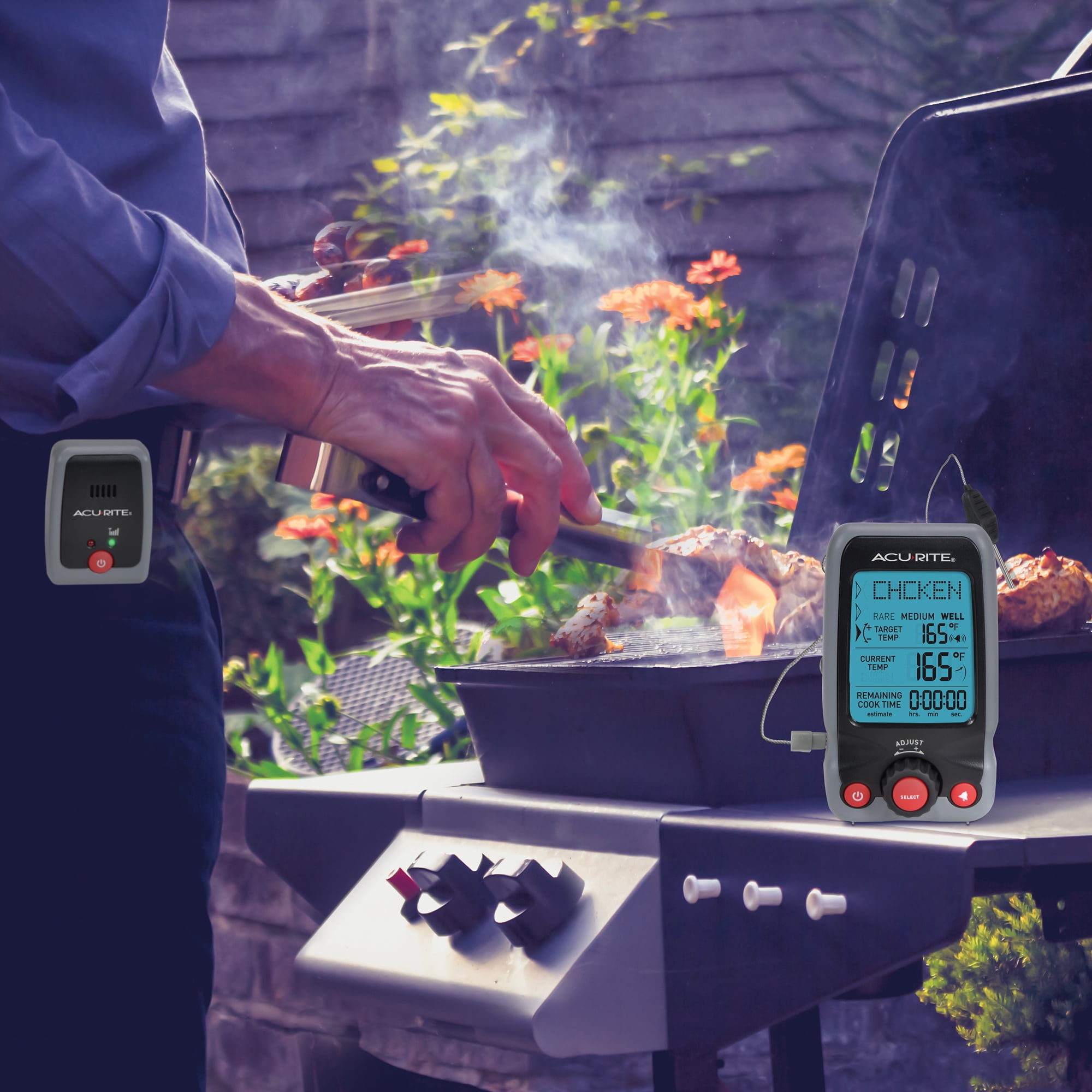 AcuRite Digital Meat Thermometer with Wireless Pager and Time-Left-to-Cook (00278A2)