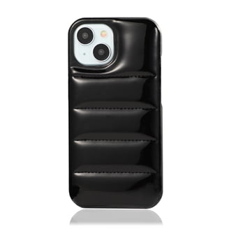 Mantto Puffer Phone Case for iPhone 15 Pro, Laser Glossy Down