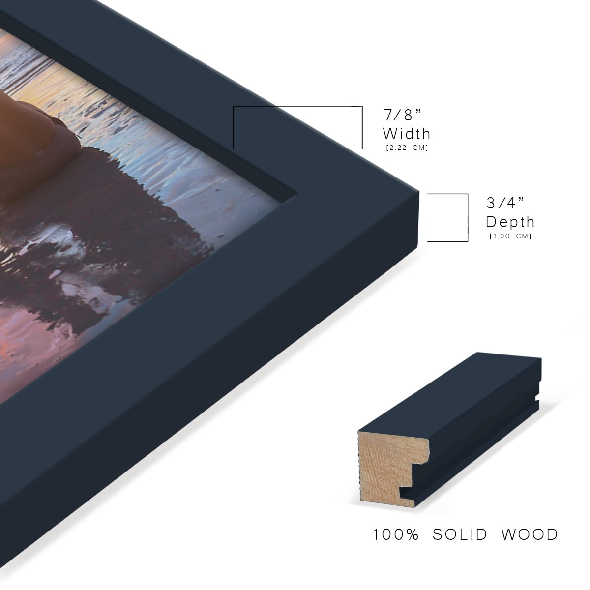 Wexford Home Modern 5" x 7" Dark Blue Picture Frame (Set of 6)
