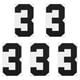 thumbnail image 1 of Parche termoadhesivo Número 3 Unique Bargains Negro 8' Paquete de 5, 1 of 6
