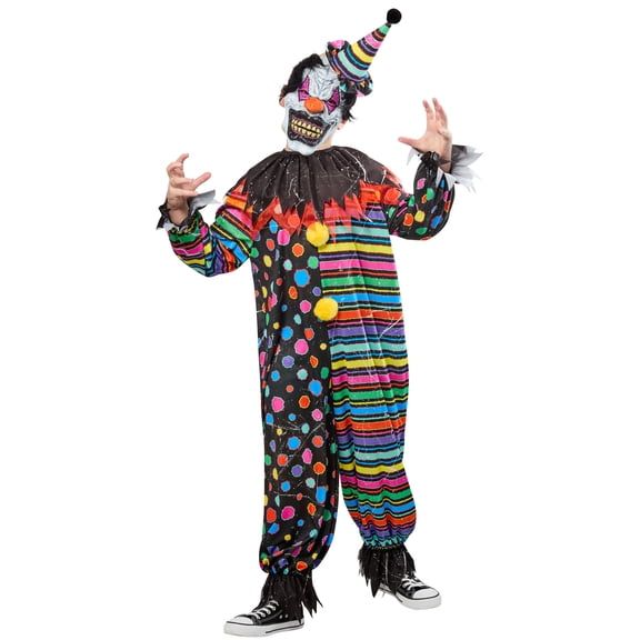 Rubies Neon Creepy Clown Costume for Kids, Boys Small
