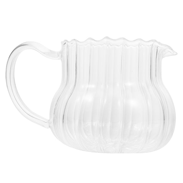 EeaseMX Jarra de leche de vidrio Taza de café Taza para almacenar leche Taza de leche de vidrio Recipiente para salsa