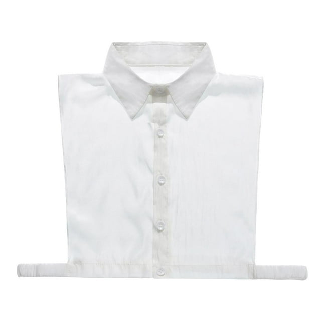 tamizeot Col à Revers Style Faux Col Facile à Porter Léger Confortable Améliore la Polyvalence de Garde-Robe Faux Col en Coton pour Femmes Blanc