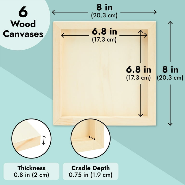 PHOENIX 18 Pack Canvases for Painting - 4x4,5x5,6x6,8x8,10x10,12x12 Inch, 8  Oz Triple Primed 100% Cotton Flat Canvas Boards White Blank Canvas Panels