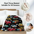 thumbnail image 2 of Car Blanket for Kids, Soft Warm Flannel Throw Blanket for Boys Teens, 50x60 Inch Racing Car Fleece Blanket for Sofa Couch, Sports Throws, Car Lovers Gifts Home Decor, 2 of 6