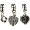 Trinkettes Metal Silver Charms-hearts 3/