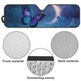 thumbnail image 6 of Uorisanigo Windshield Sun Shade Compatible with Jeep Wrangler, Moon Blue Butterfly Car Sun Shade Blocks UV Rays, Shades Heat Shield Suitable for Jeep Wrangler JL JLU 2018-2025 2/4 Door, 6 of 7