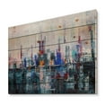 thumbnail image 2 of Designart 'Modern Abstract City Skyscrapers' Modern Print on Natural Pine Wood, 2 of 5