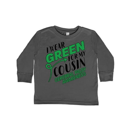 

Inktastic I Wear Green for my Cousin- Cerebral Palsy awareness Gift Toddler Boy or Toddler Girl Long Sleeve T-Shirt