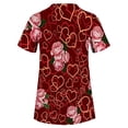 thumbnail image 1 of Moda mujer cuello pico casual manga corta impreso bolsillos damas tops blusa Pompotops hkajfhjk458237, 1 of 4