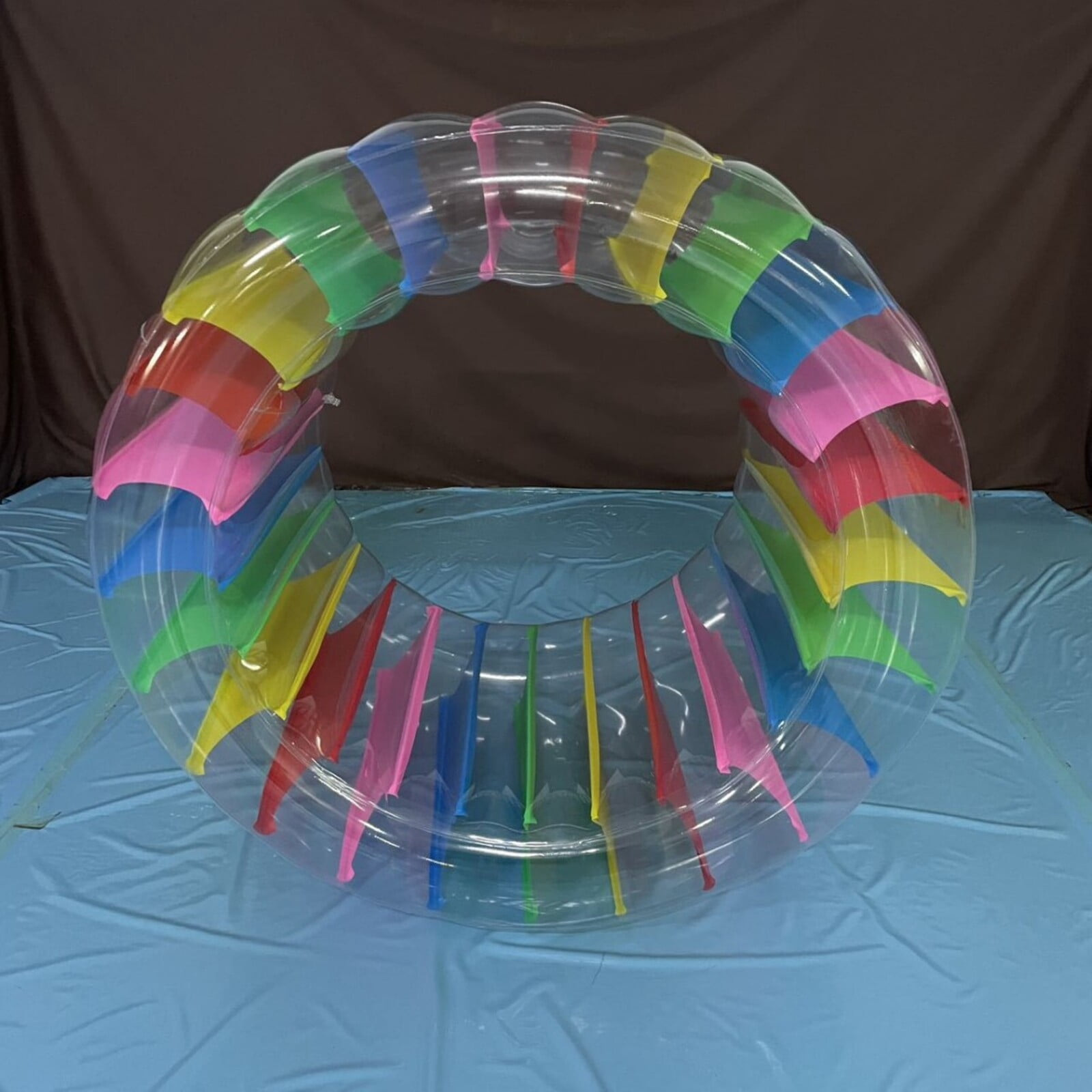 PVC Inflatable Water Roller for Swimming Pool, Portable Colorful Inflatable Water Wheel Float Toy, Fun Water Play Toy for Kids Adults Pool Party Backyard Summer Fun