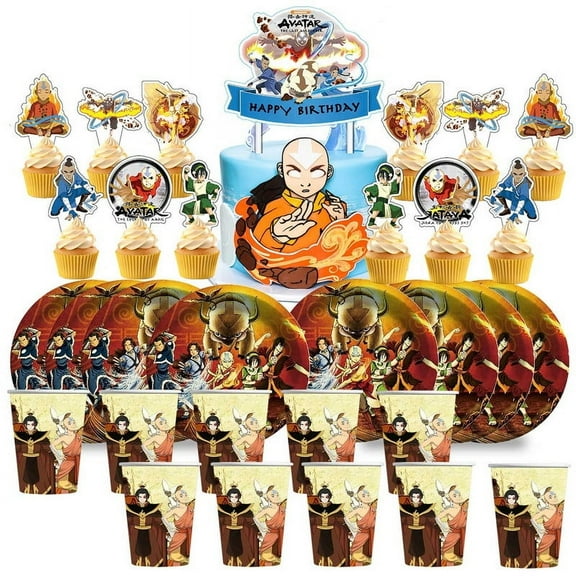 Avatar The Last Airbender Birthday Cups Party Supplies Plates Fans Decorations Cake Topper Decor