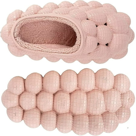 

Massage Bubble Slides Slippers for Women and Men Reflexology Sandals for Ladies Funny Lychee Non-slip Spa Slippers Gym House Slippers Shower Bedroom Slippers