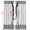 White, variant on Easter Blackout Curtains for Bedroom/Living Room, Pinch Pleated Black Out Curtains, Farmhouse Retro Carrots Rabbit Black Plaid Room Darkening Window Drapes with Hooks 2 Panels, 39"x70"
