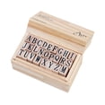thumbnail image 1 of Basic Notebook Set Alfanumérico Inglés Retro Sello de Madera 26 Letras, 1 of 8