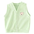 thumbnail image 1 of Jgppe Bébé Gilet en Coton Basique Confortable Couleur Unie Sans Manches à Pression Chaud Printemps Automne 3-9 Ans, 1 of 2