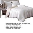 thumbnail image 5 of Keo 9pc King Comforter Set, Reversible, Shams, Ivory Silky Fabric, 5 of 6