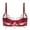 Red, variant on ,Women's Sexy Lace Bra Sheer See Through Mesh Spaghetti Strap Bras Underwire Plunge Unlined Bralettes Black XL