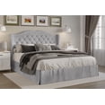 thumbnail image 2 of Home Design Bruce Queen Tufted Upholstered Platform Bed Frame with Wingback Headboard and Nailhead Trim, Silver Gray, Easy Assembly, 2 of 5