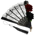 thumbnail image 4 of Abanico plegable de encaje Vintage, abanico de boda, accesorio de baile para fiesta de disfraces y baile, 4 of 5